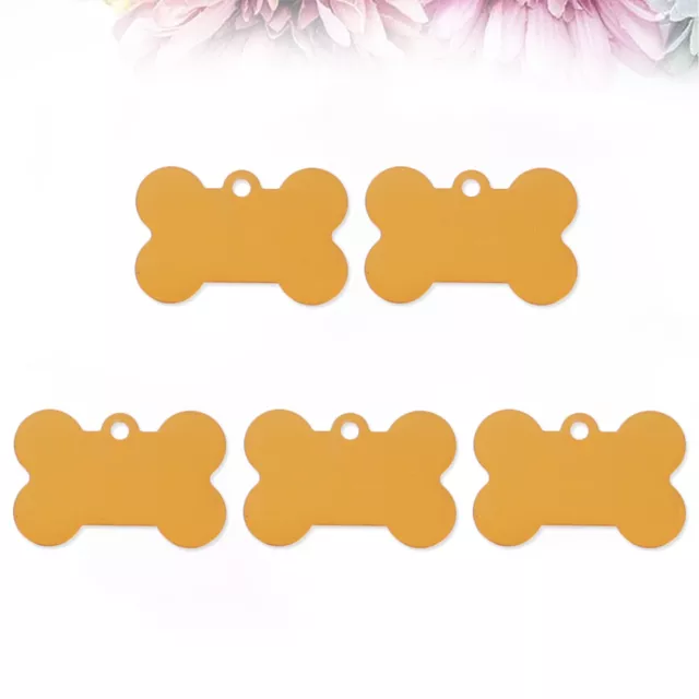 20 piezas Número de teléfono nombre de mascota gato etiquetas de identificación de aluminio color brillante