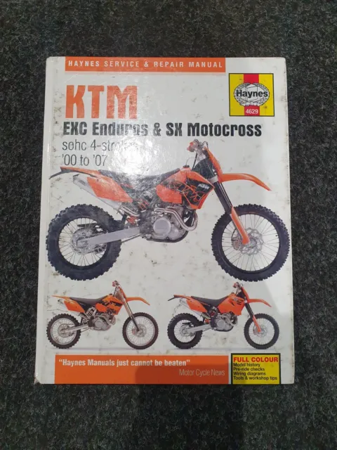 Haynes Manual 4629 KTM EXC Enduros & SX Motocross sohc 4-Strokes 2000 to 2007