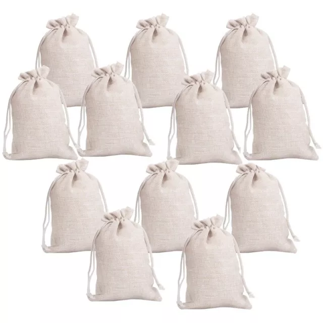 12 Pcs SéRies Petit Coton Sacs RéUtilisable Mousseline Tissu Cadeau Bonbons6499