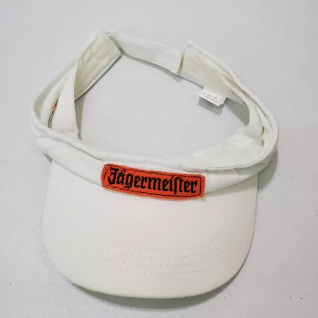 Jägermeister Men Visor OS White Logo Embroidered Adjustable Straps Cotton