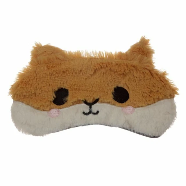 EPP21// Augenmaske Schlafmaske Schlafbrille Hamster Nager  flauschig Reisemaske