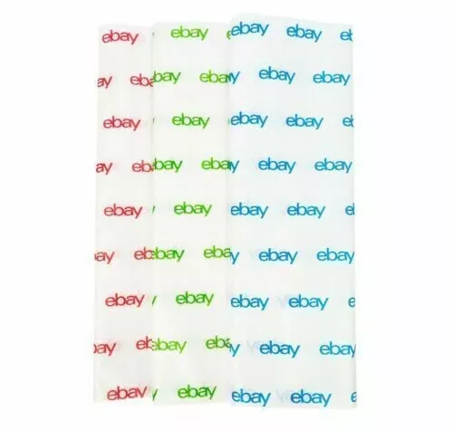 50 eBay Branded Tissue Paper - Large Sheets 20 X 30 - Red, Blue, Green - NEW