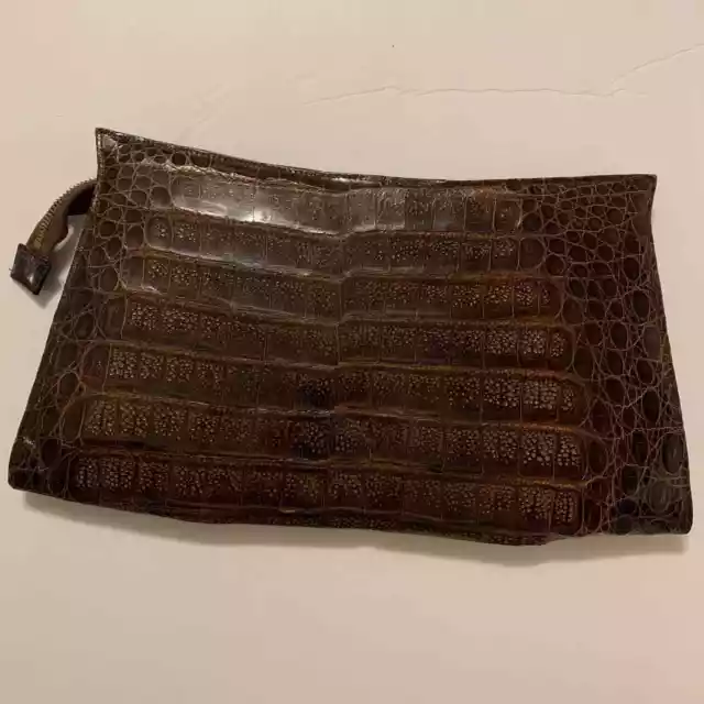 Industry Argentina Vintage Genuine Alligator Leather Clutch