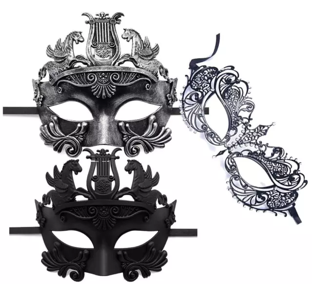 Masquerade Masks Men Roman Greek Mythological Women Venetian Filigree Metals