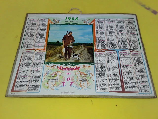 Calendrier 1968 Signé Khotso Sethunsta – Médecine Sud-africaine – Objet De Collection