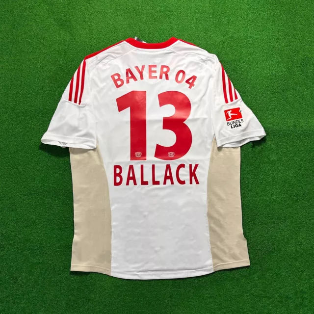 Ballack Bayer Leverkusen Away Soccer Jersey Adidas Authentic Jersey XL Size