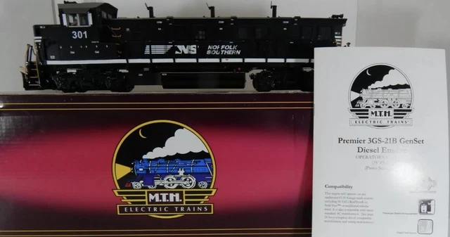 2-Rail Mth Premier Norfolk Southern Genset Diesel Engine 20-20003-2 O Scale Ns