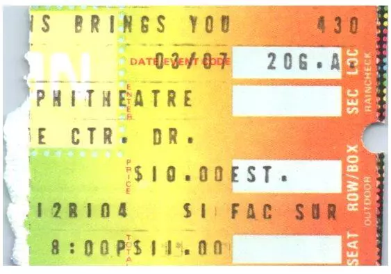 The Kinks Concert Ticket Stub May 7 1983 Los Angeles California