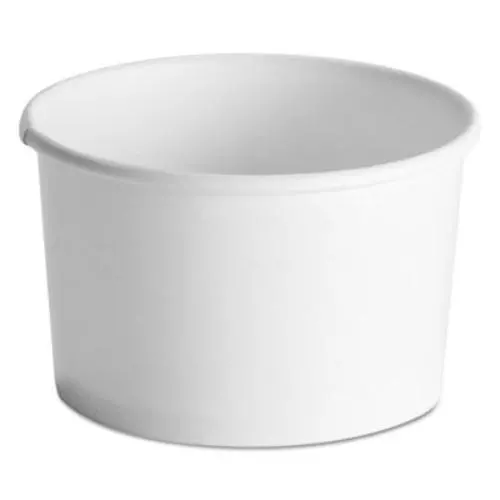 Huhtamaki HUH71037 Squat Paper Food Container, Streetside Design, 8-10oz, White,