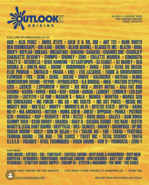 Outlook Origins festival ticket Whole Weekend 3