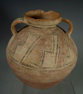 Pre Columbian Peru Ica Chincha  Double Lug Polychrome Pottery Vessel ca. 1200 AD 2