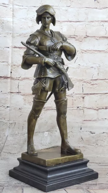 Superb quality large Hot Cast French bronze European Renaissance Soldier Bronze