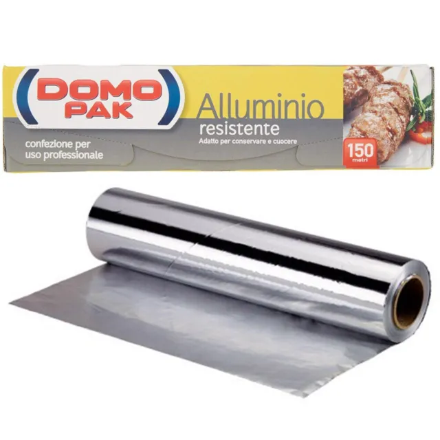 Domopak Rotolo Alluminio Resistente Professionale 150mt Conservazione Alimenti