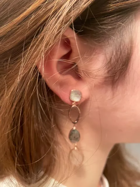 MISSOMA COCKTAIL EARRINGS rose quartz and rose gold NEW 165 57.00 PicClick UK