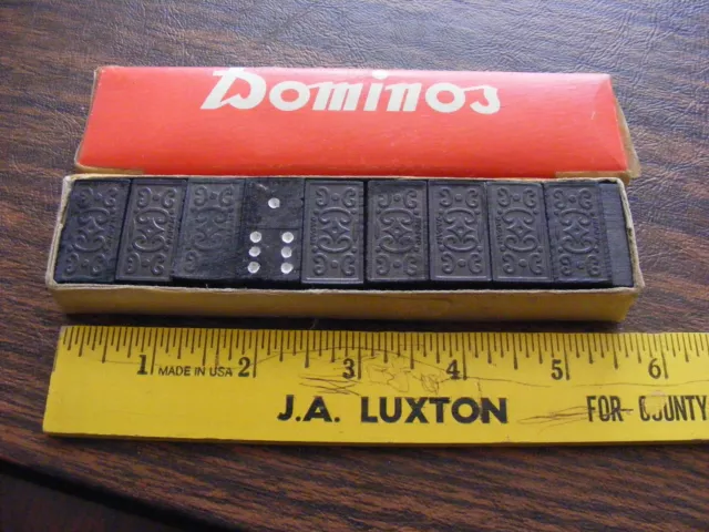 Vintage Wood Miniature Dominoes