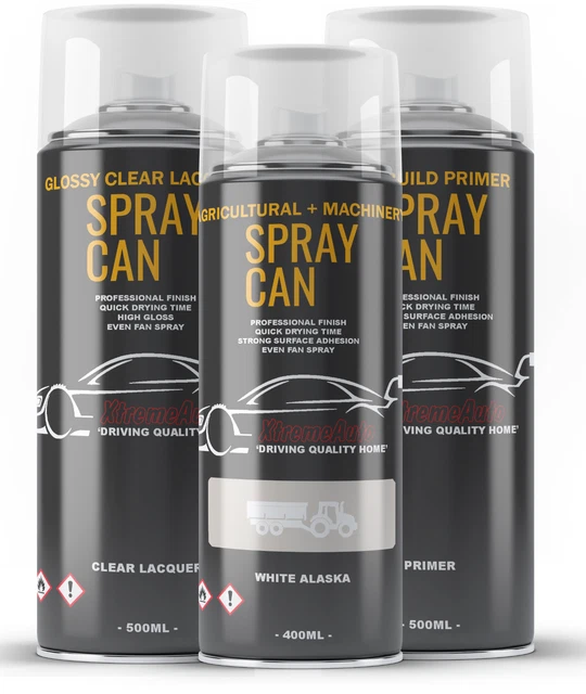 for Land Rover White Alaska LRC 909 Tractor Machinery Aerosol Spray Paint