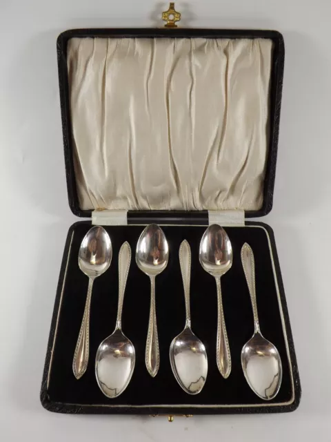 Set Of Six Antique Silver Tea Spoons Hallmarked Birmingham 1931  Ref 295/1