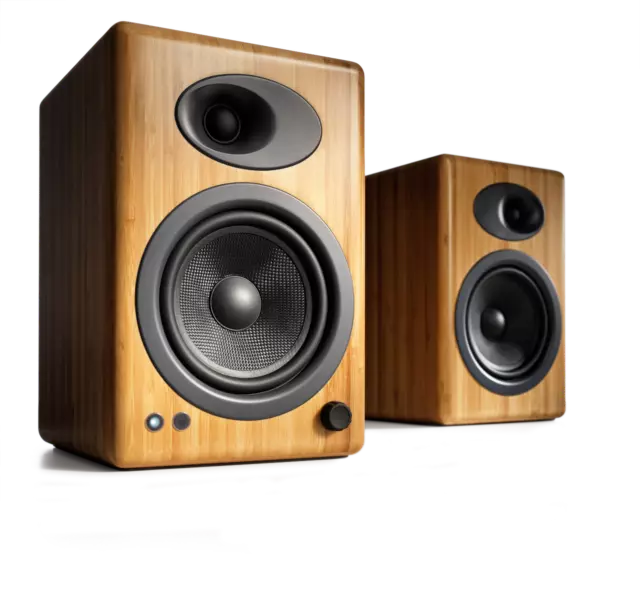 Audioengine A5+ Powered Bookshelf Speakers - Solid Bamboo