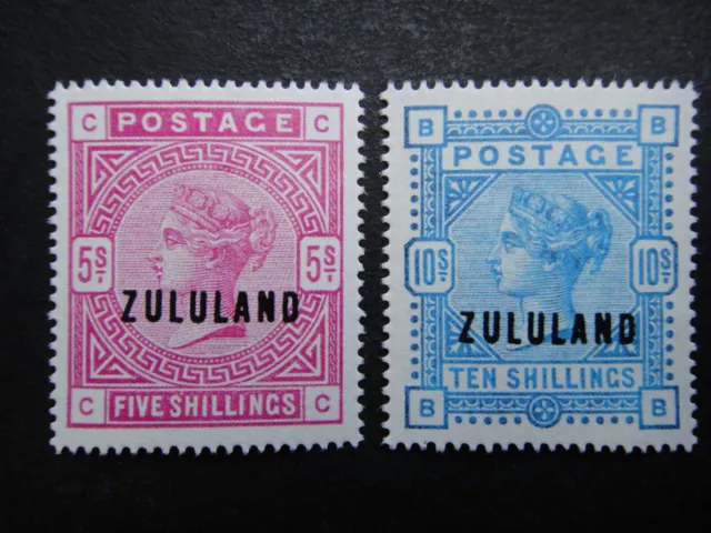 GB 1888 Stamps MNH ZULULAND 1888 QV Victoria Top Value Set Overprint UK