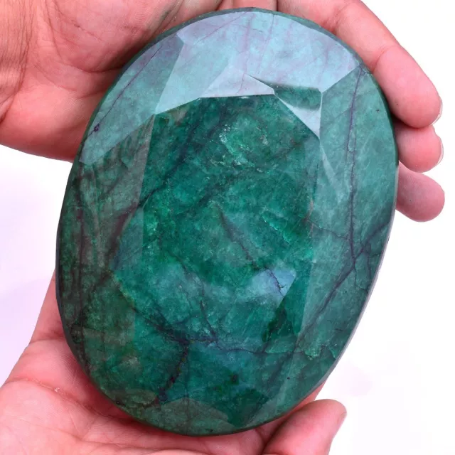 6675 Cts Natural Emerald Museum Size Huge Oval Faceted Cut Certified Gemstone