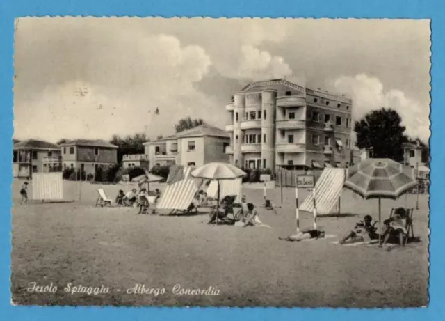 Jesolo Venezia Albergo Concordia Viaggiata 1953