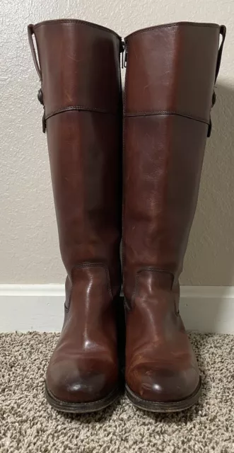 Frye Jayden Red Leather Tall Boots