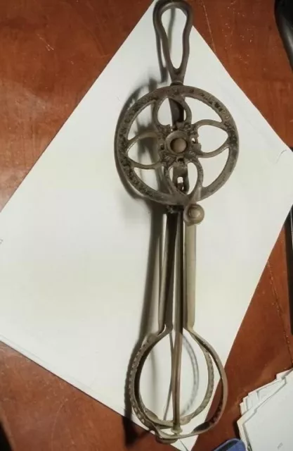 Antique Cyclone Hand Crank Egg Beater 1901