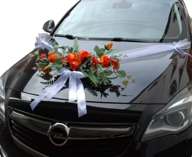 Autoschmuck Brautauto Hochzeit Autodeko Hochzeitsauto Brautpaar Gesteck