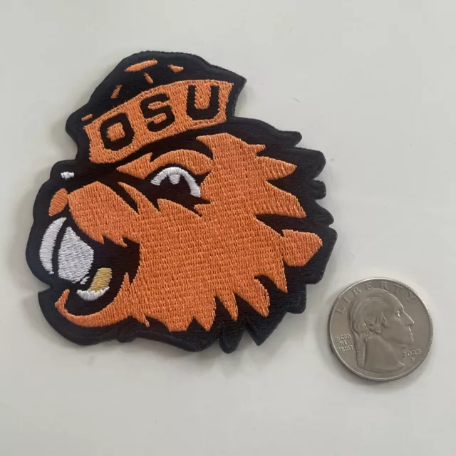 OSU Oregon State Beavers vintage iron on embroidered patch 3" x  3” A1