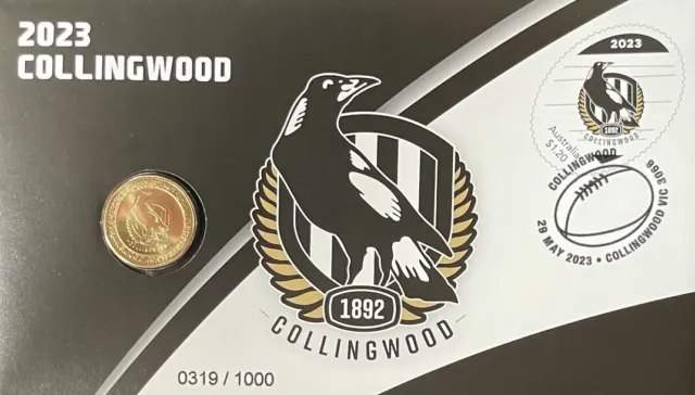 2023 AFL Team Collingwood  PNC with $1 coin #0319/1000