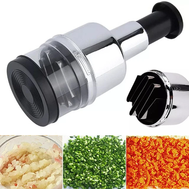 MANUAL HAND PRESS Garlic Onion Chopper Vegetable Food Cutter Processor