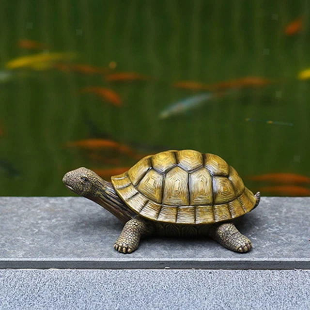 Realistische Schildkrötenstatue Gartenskulptur Schildkröte Figur Ornament