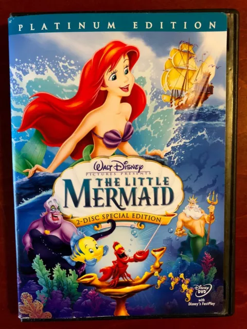 The Little Mermaid (DVD, 1989, Disney, Platinum Edition) - STK