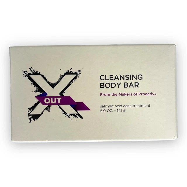 X OUT PROACTIV Cleansing Body Bar Salicylic Acid Acne Treatment 5oz 39