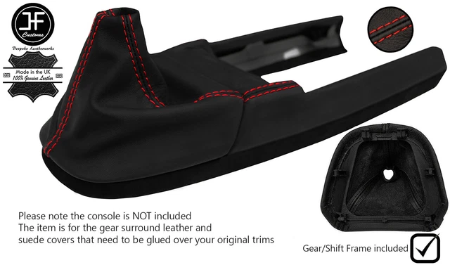Custom Red Stitch Leather Gear Gaiter Boot For Toyota Celica 1994-1998 | Aforce Auto UK