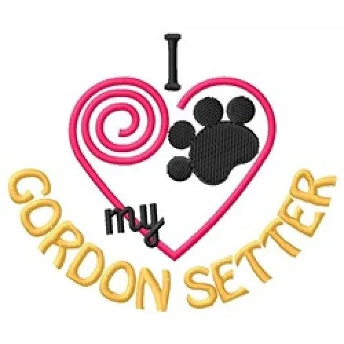 I Heart My Gordon Setter Ladies T-Shirt 1363-2 Size S - XXL