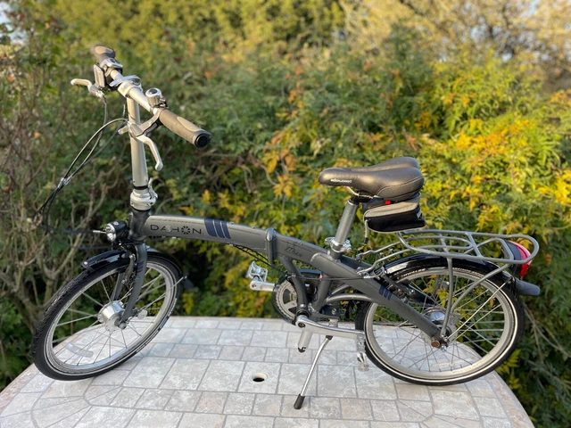 DAHON MU XL folding bike metallic grey with carry bag rain
