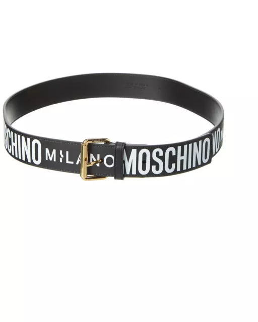 Moschino Printed Leather Belt Men's