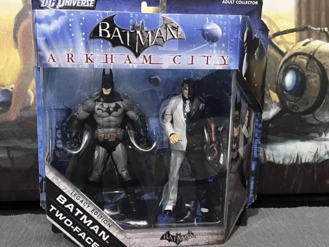 DC Legacy Edition Arkham City Batman And Two Face Figure 2 Pack Mattel New S6