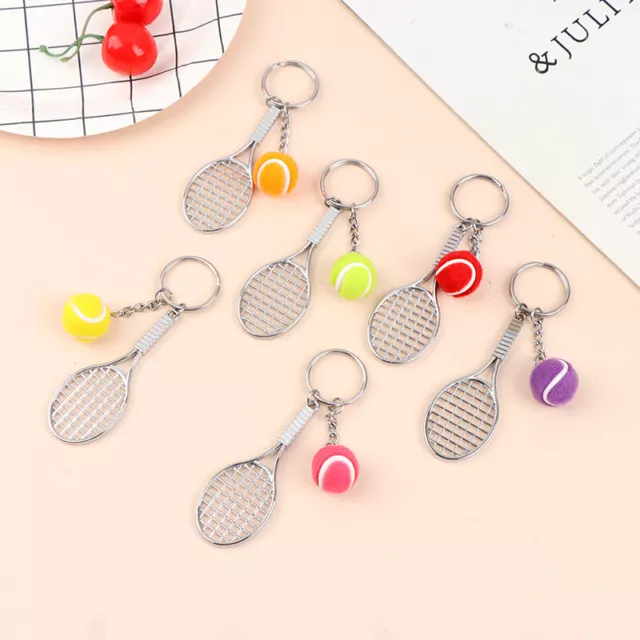 Tennis Racket Keychain - Cute Sport Mini Keychain car 6 color Pendant Keyring Mp