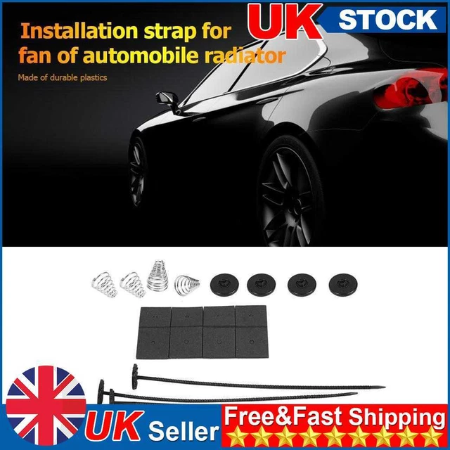 1 Set Universal Car Electric Radiator Cooling Fan Mount Fitting Kit Ties Straps