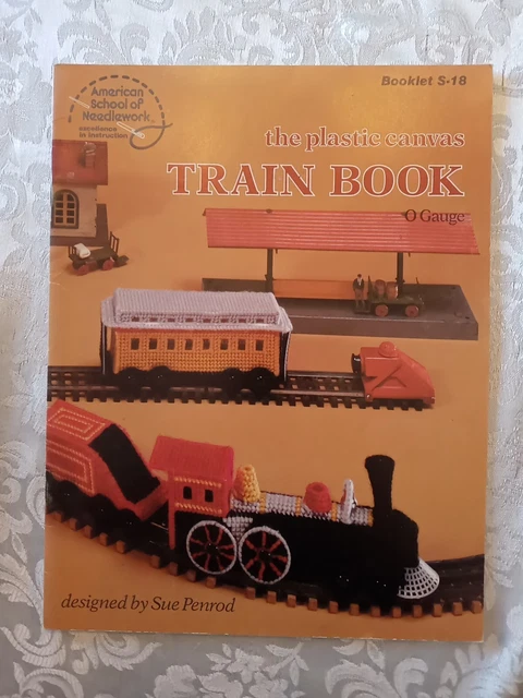 Used Train Book 9 Piece Set Plastic Canvas Pattern Book