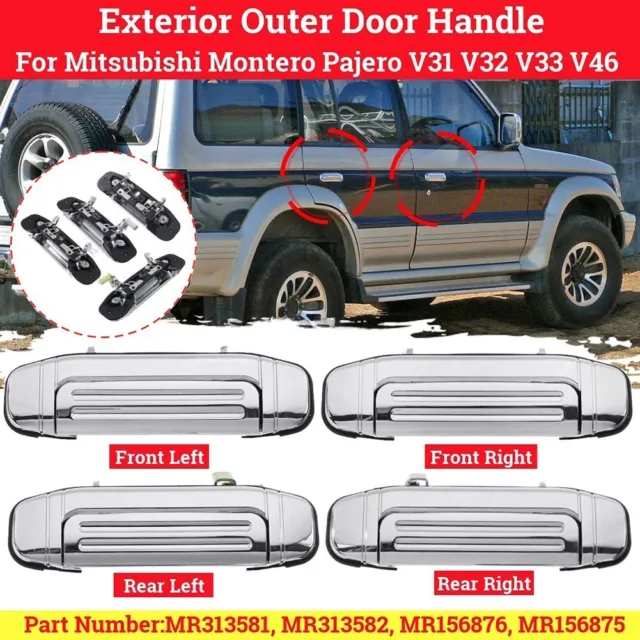 New Lightweight Useful Car Outer Door Handle For Mitsubishi PAJERO Chrome