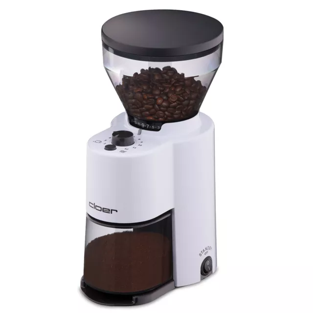 elektrische Kaffeemühle Cloer-7521 mit Kegelmahlwerk aus Edelstahl (Gebraucht)