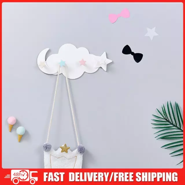 Cloud Moon Star Shape Wall Hanging Hooks Creative Decorative for Home Office