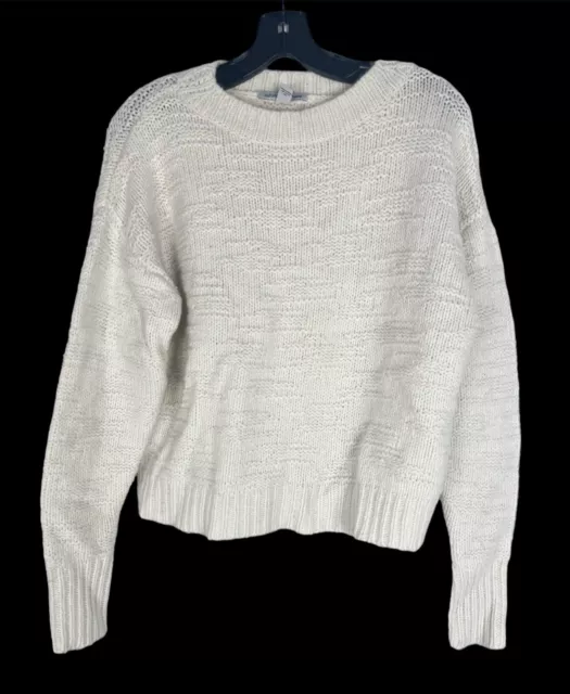 AUTUMN CASHMERE size medium cream color cashmere textured  sweater womens