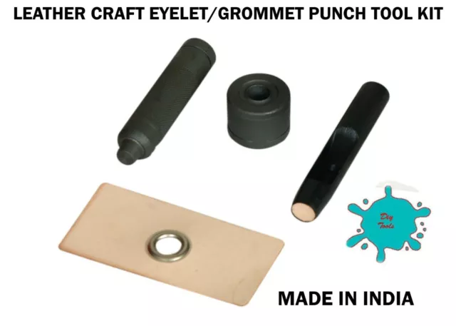 Grommet Kit 11 mm Bore Grommet Setting kit w/150 sets Brass eyelet Hole Punch