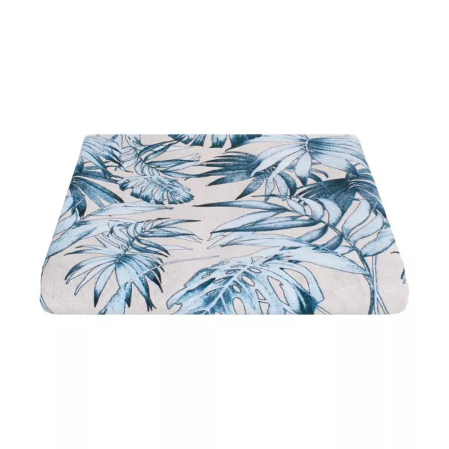 Housse pour Meubles Course Foulard Couvre-Lit Housse A Fantaisie Foglie Bleu