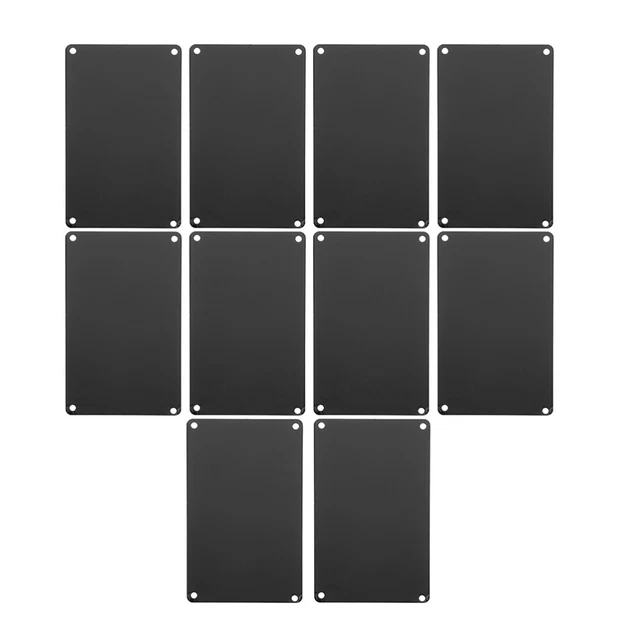 sourcing map Carte en Métal Blanche 80 x 50 x 0,5mm Plaque en Aluminium Anodisée pour Impression Gravure Laser Bricolage Noir 15Pcs sourcing map Carte en Métal Blanche 80 x 50 x 0,5mm Plaque en Aluminium Anodisée pour Impression Gravure Laser Bricolage Noir 15Pcs