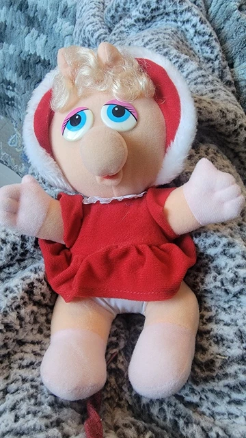 Vintage 1987 McDonalds Jim Henson BABY MISS PIGGY Plush Toy Doll Muppet Babies